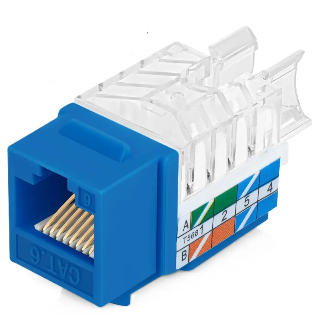 45 Angled CAT6 RJ45 Keystone Jack