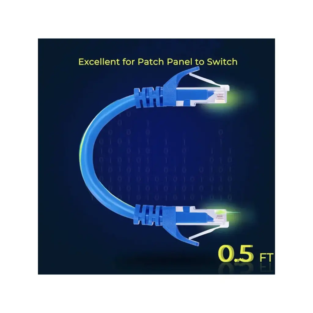 Cat 6 Network Patch Cable 0.5ft Blue