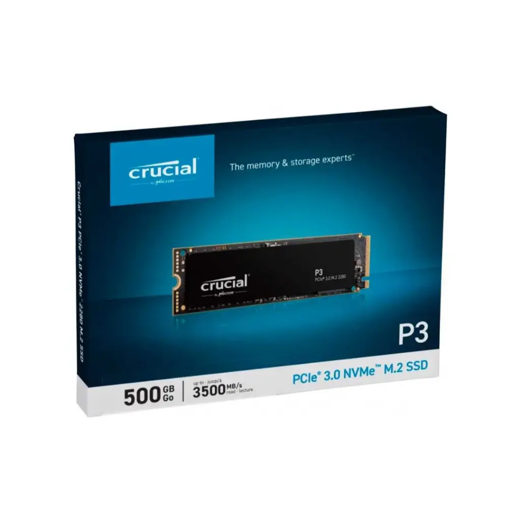 Crucial P3 500GB PCIe Gen3 M.2 SSD