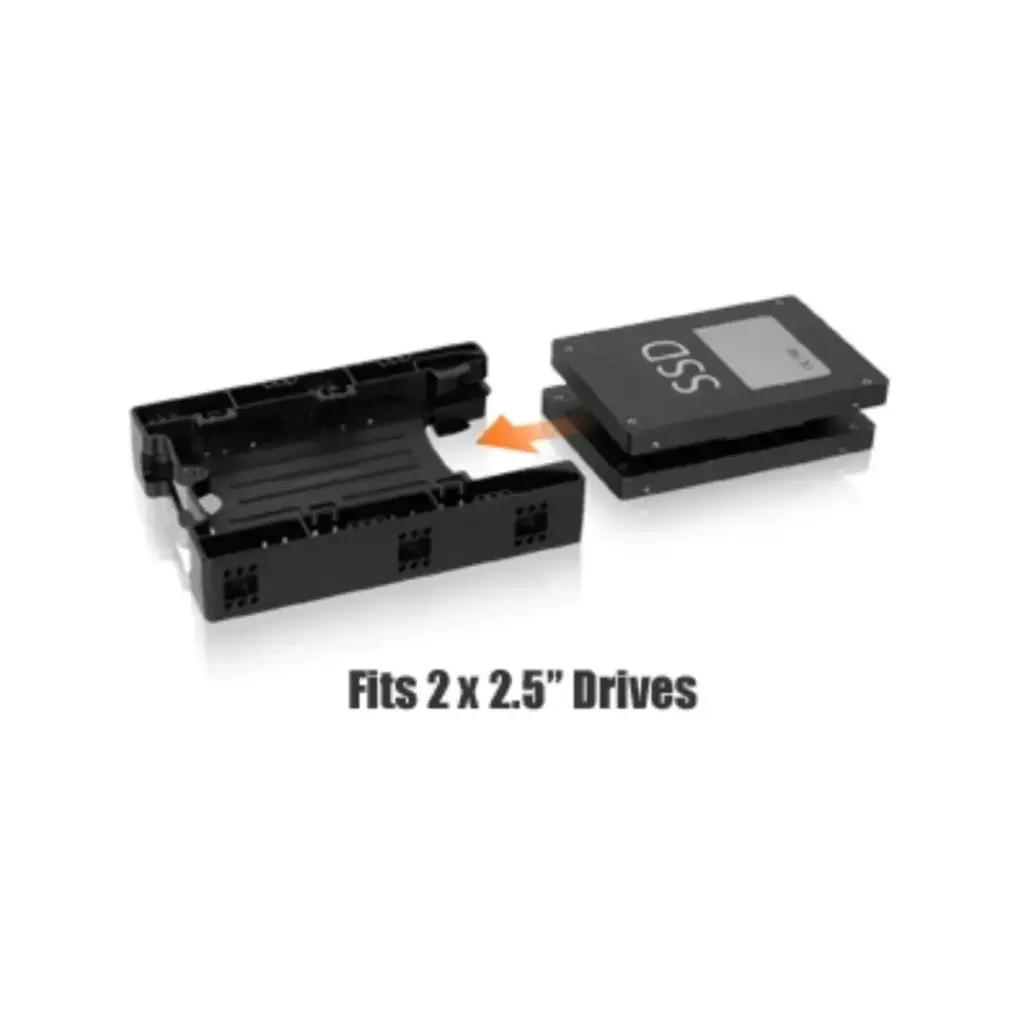 ICY DOCK Dual Tool-Less Dual 2.5 to 3.5 HDD Drive Bay SSD Mounting Bracket Kit Adapter