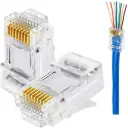 RJ45 CAT5e/CAT6 Pass-Thru Connectors