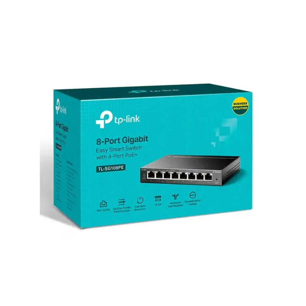 TP-Link 8 Port Gigabit Easy Smart PoE+ Switch