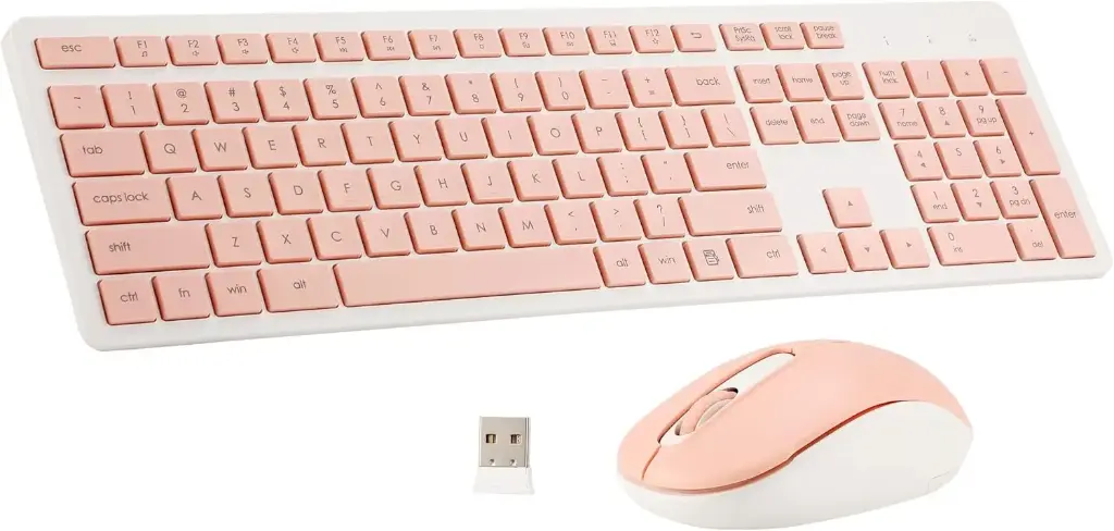 Harburfine Wireless Keyboard and Mouse Combo