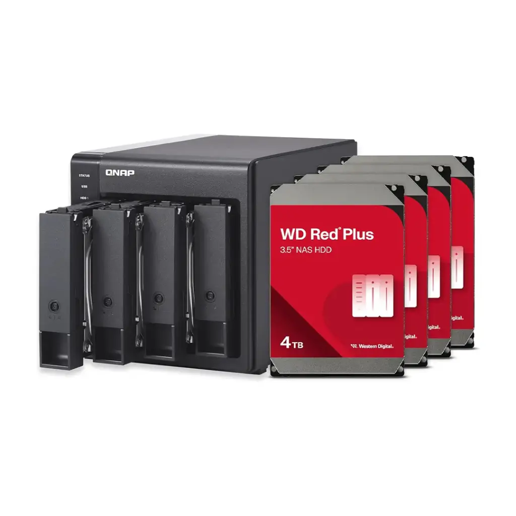 QNAP NAS-Server TR004 4-Bay DAS 16GB + 3 x 4TB Seagate IronWolf Disks