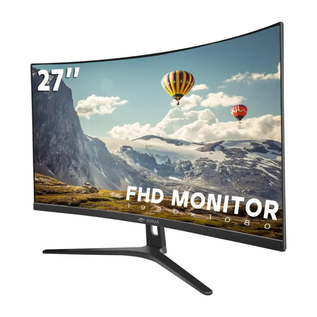 CRUA 27" FHD 1080P 100Hz Curved Computer Monitor