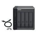 QNAP NAS Server TR-004 4 Bay USB Type-C Direct Attached Storage (DAS) with hardware RAID (Diskless)