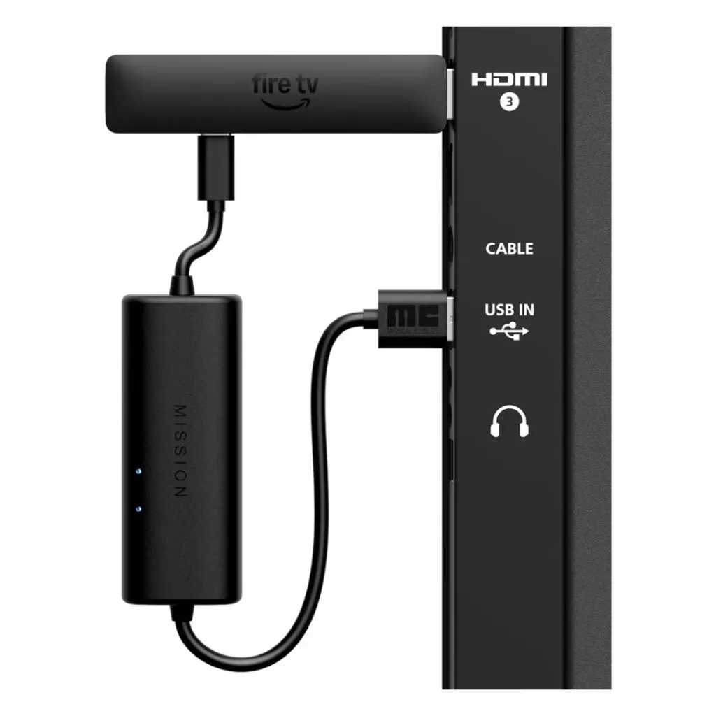 Made for Amazon Fire Stick, USB Power Cable (Eliminates the Need for AC Adapter)