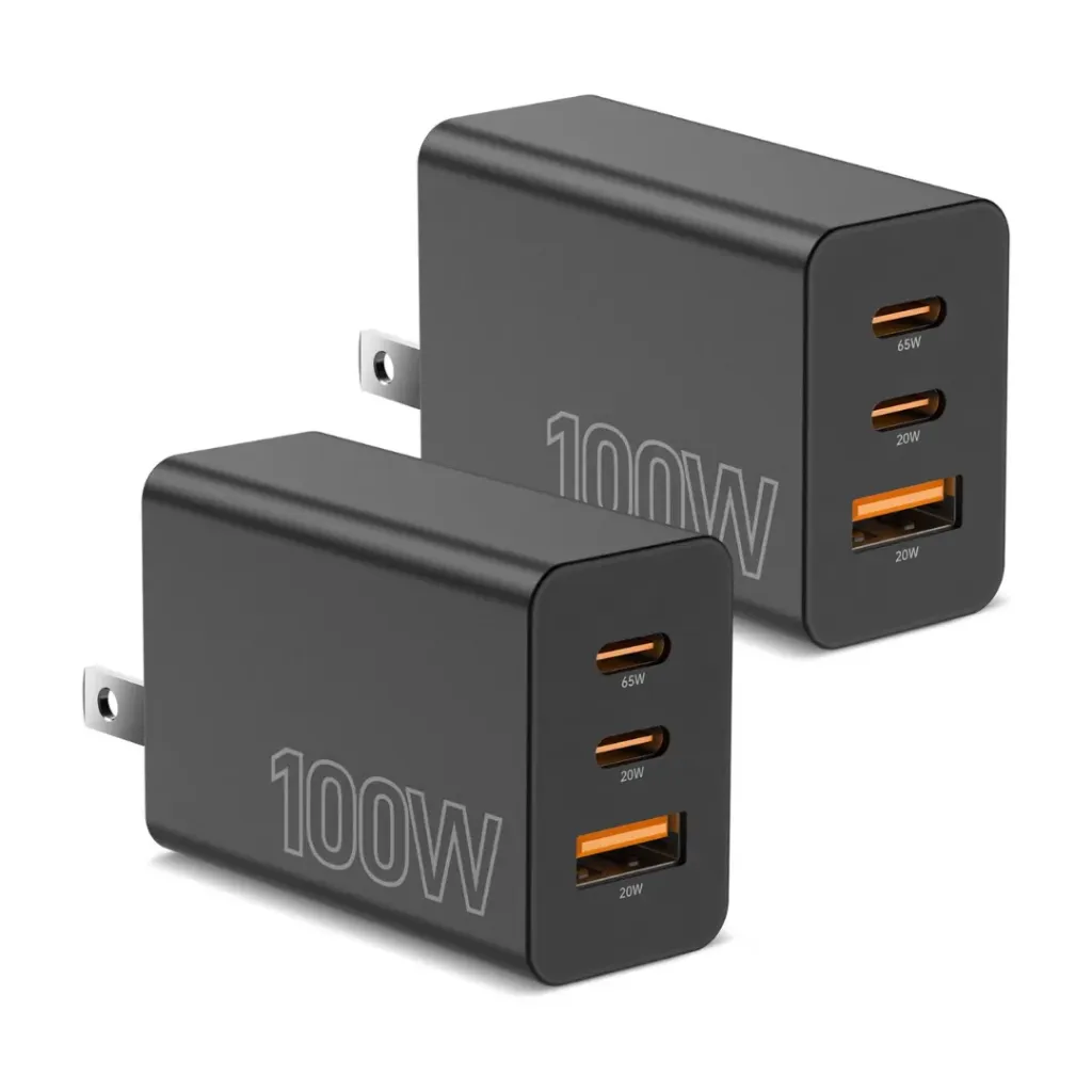 USB C Charger Block 100W,3-Port Super Fast Charging Wall Adapter