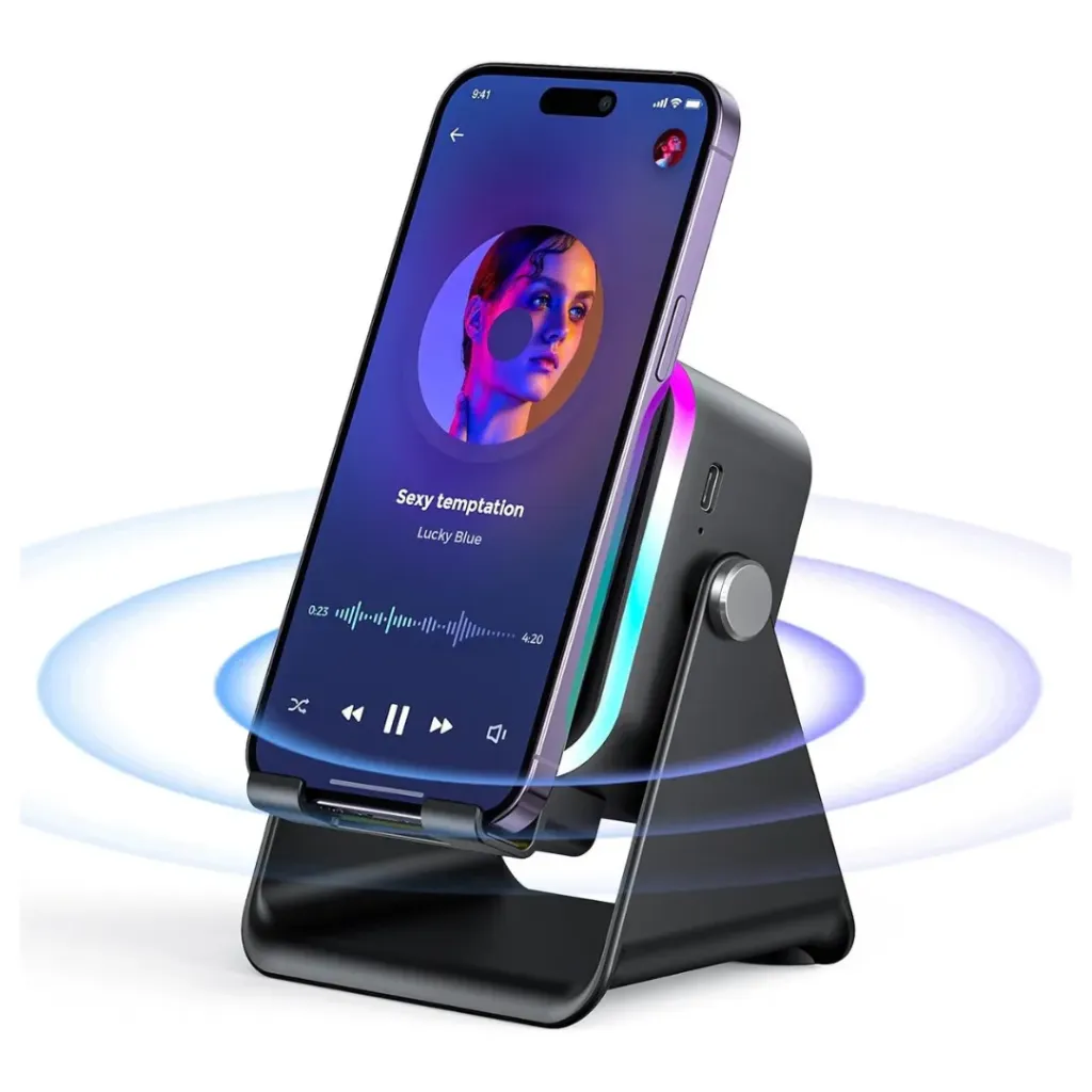 Induction Speaker with Phone Stand