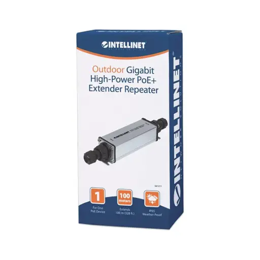 Intellinet 2 Port Outdoor Gigabit PoE+ Extender Repeater